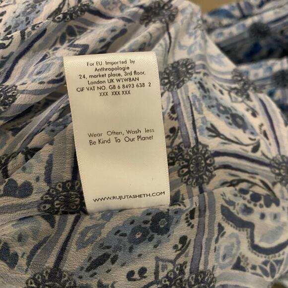 Rujuta Sheth Anthropologie Marie Cinched Kaftan Maxi Dress One Size Resort Beach - Picture 11 of 13